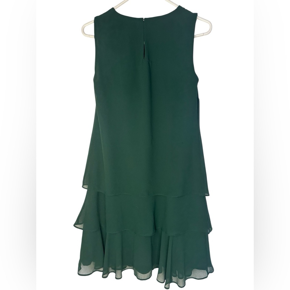 Green Dress Ralph Lauren Layered Dark Green Midi Dress View 3